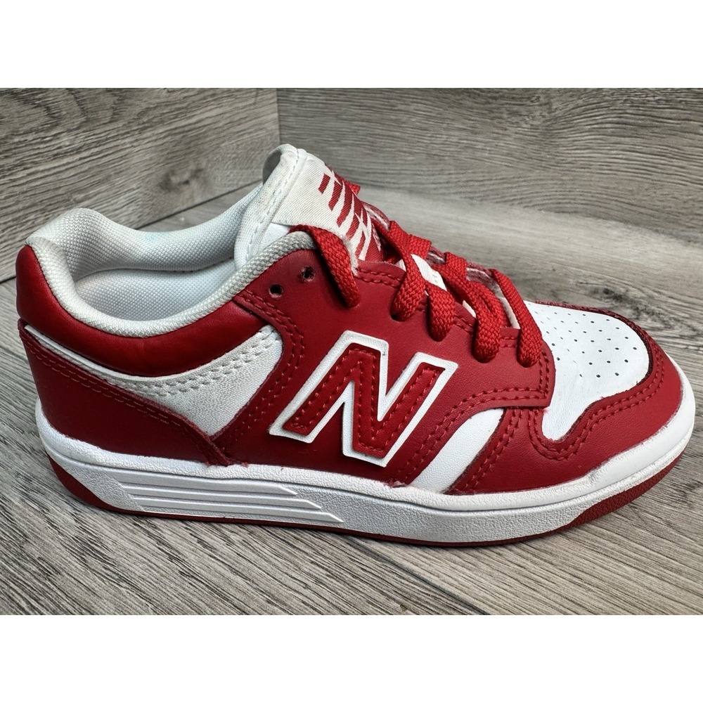 New Balance 480  Kids Sz 12 Shoes Red White Athletic Low Top Sneaker - Picture 7 of 11